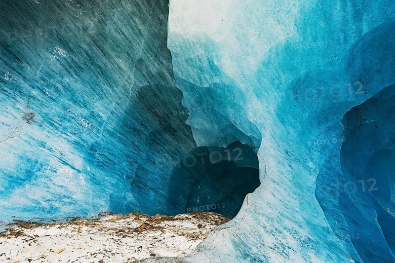 Ice tunnel in the Rhone Glacier