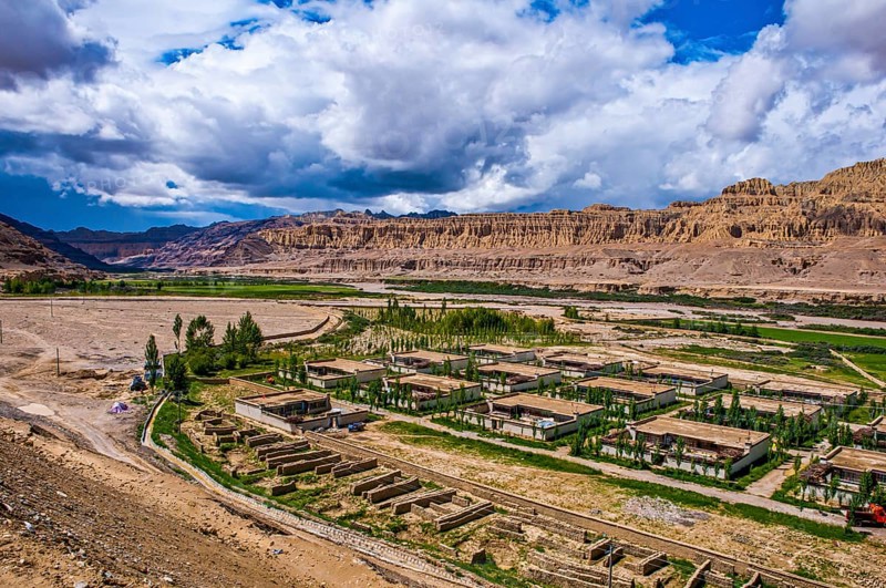 Overlook over the fertile valley of the kingdom of Guge