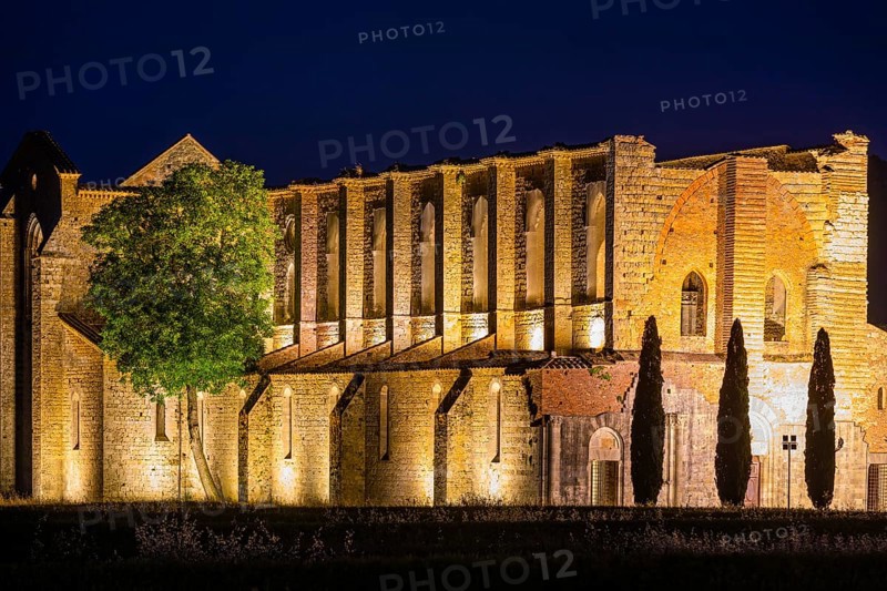 The ruins of the church of San Galgano Abbey