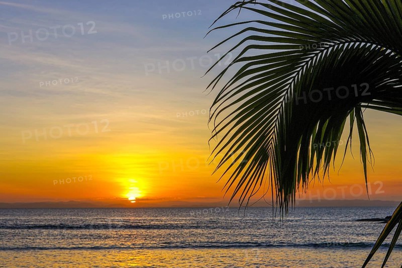 Sunset on the Coastline of the Island Ile Sainte Marie