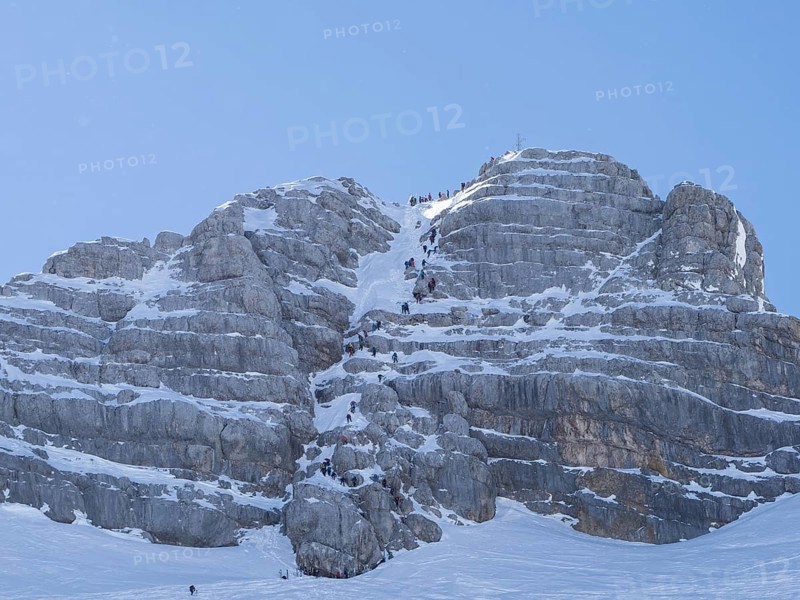Blue sky over winter landscape