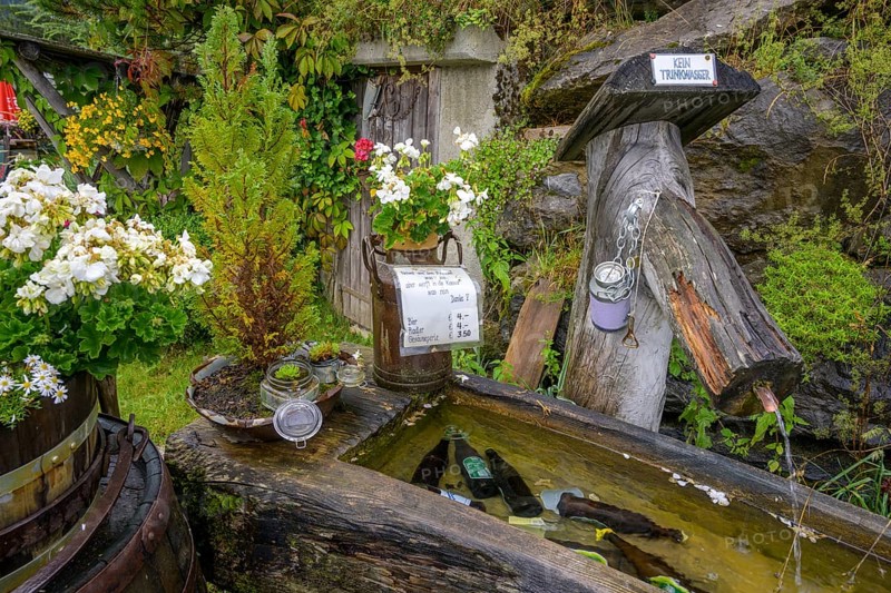 Beer fountain at the Ebneralm