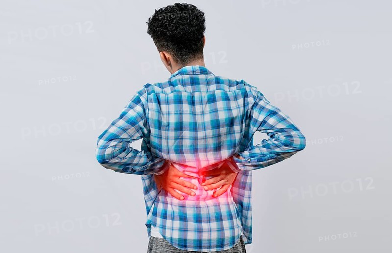 Man with spine and lower back problems