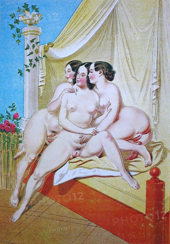 Erotic scene from the Victorian era