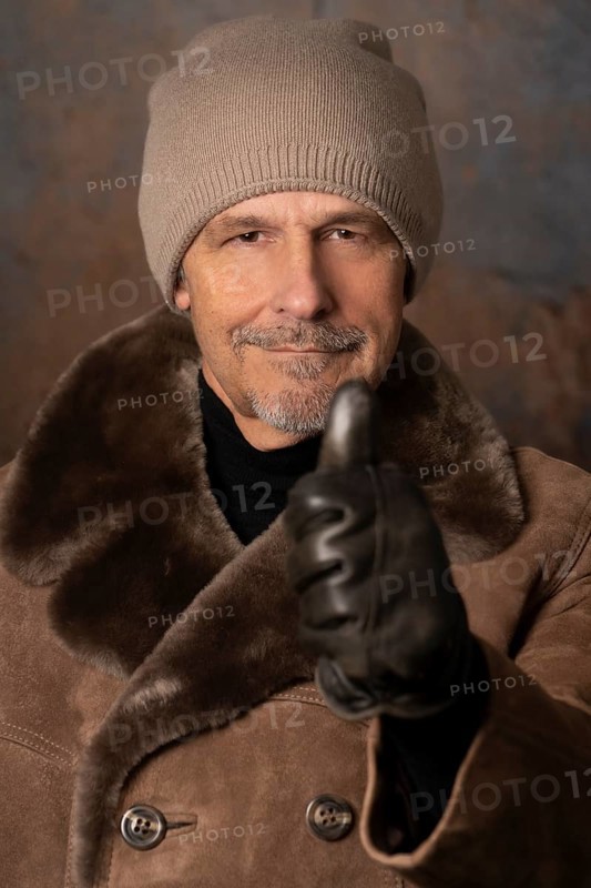 Older man in winter outfit