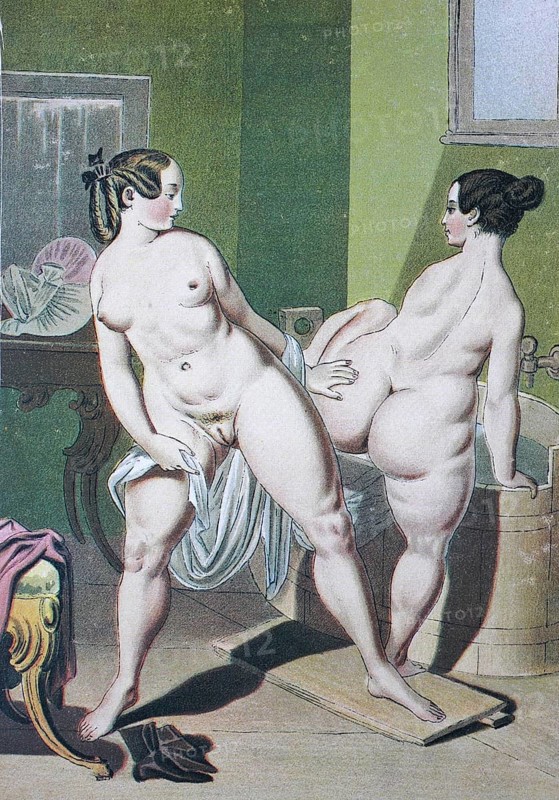 Erotic scene from the Victorian era