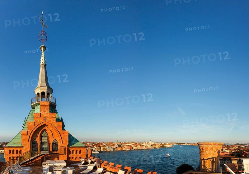 Roof terrace of the Hilton Molino Stucky Guidecca