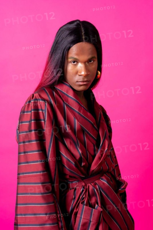 Black ethnic man in a studio