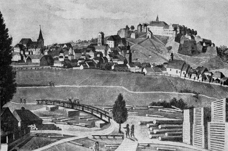 Veste Rosenberg Castle in Kronach in 1800