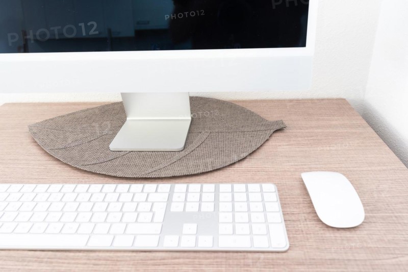 Modern workplace with desktop computer