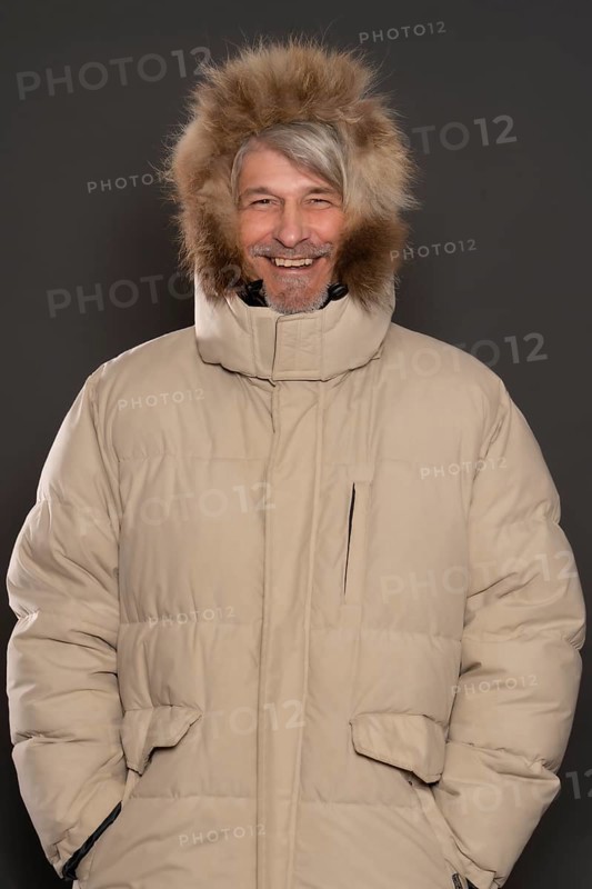 Elderly man in winter outfit