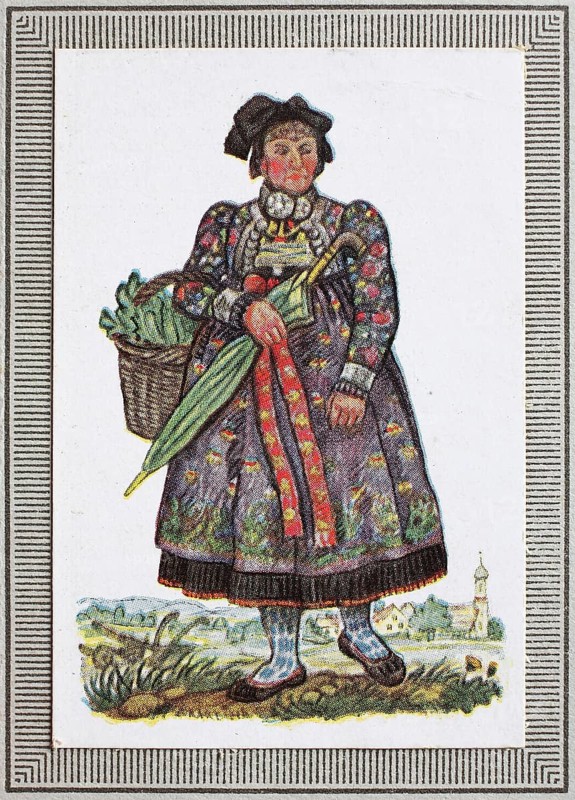 Traditional costumes in 19th century Germany