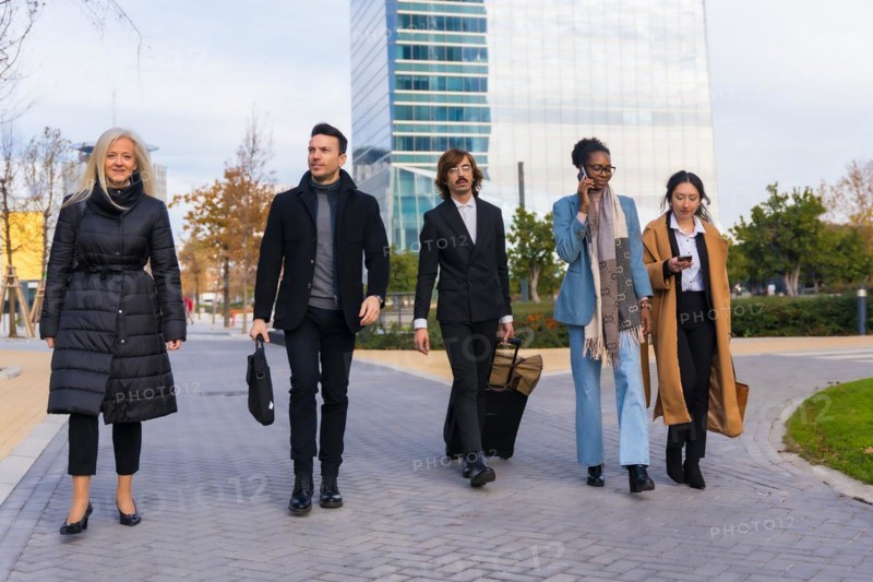 Multi-ethnic business people