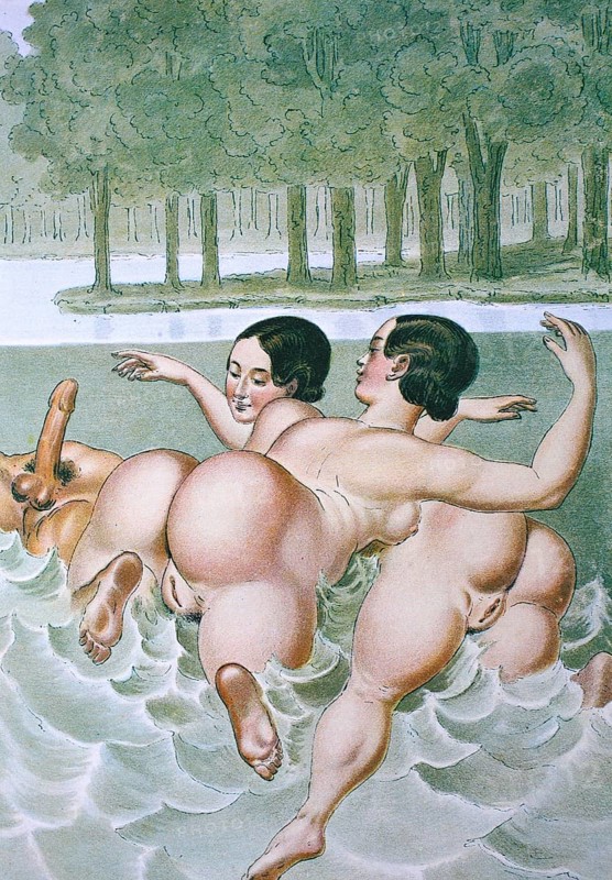 Erotic scene from the Victorian era