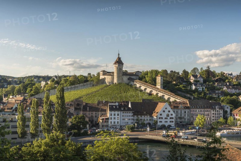 View of the old town of Schaffhausen with the Munot fortress