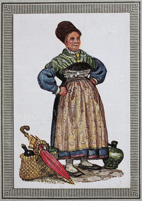Traditional costumes in Germany in the 19th century
