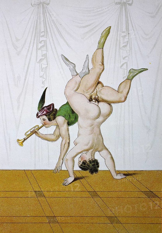 Erotic scene from the Victorian era