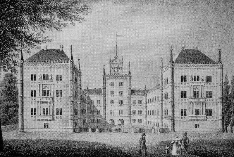 Historical view of the Ehrenburg in Coburg