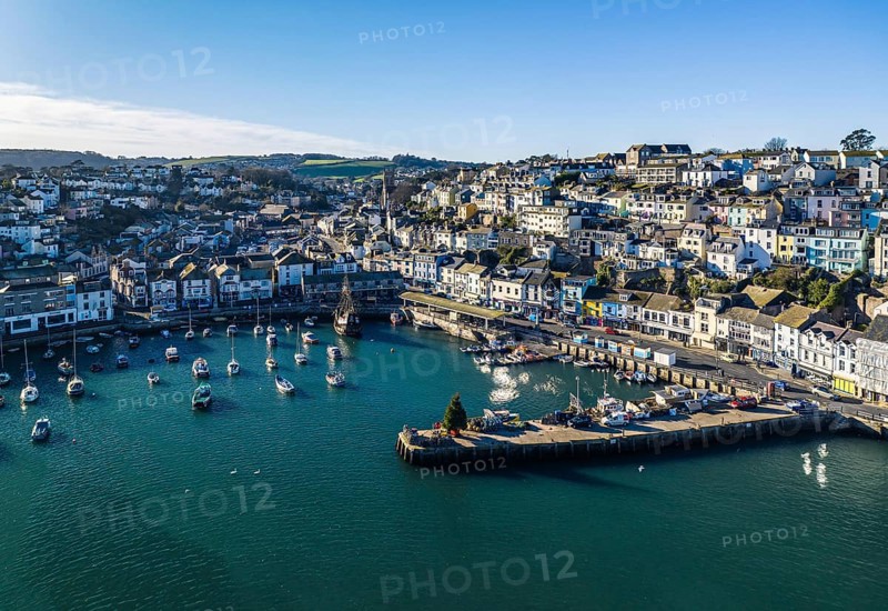 Brixham Harbour from a drone