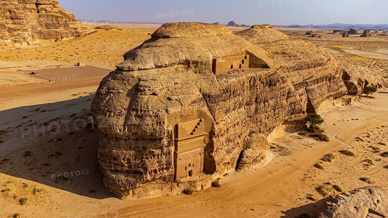 Aerial of the rock tombs