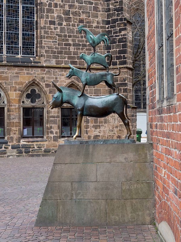 Bremen Town Musicians Bronze sculpture