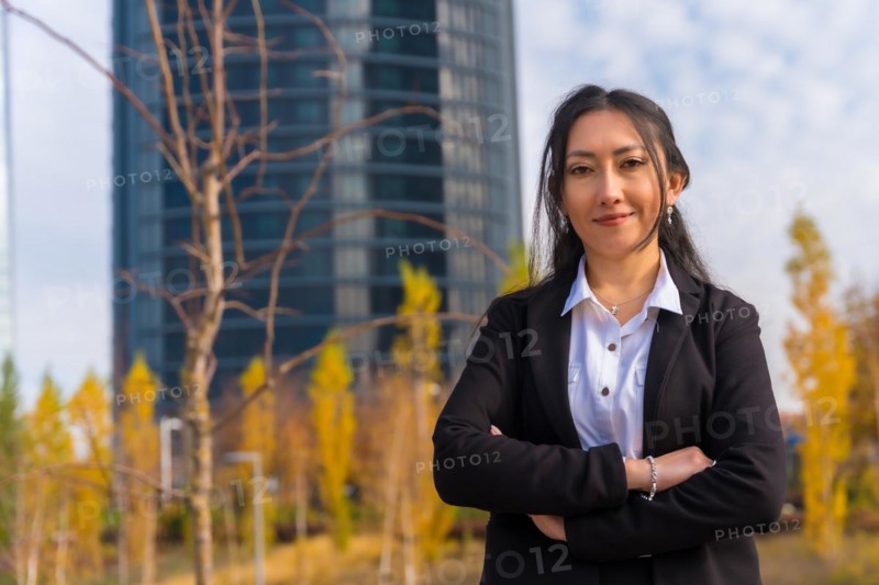 Corporate portrait of latin businesswoman