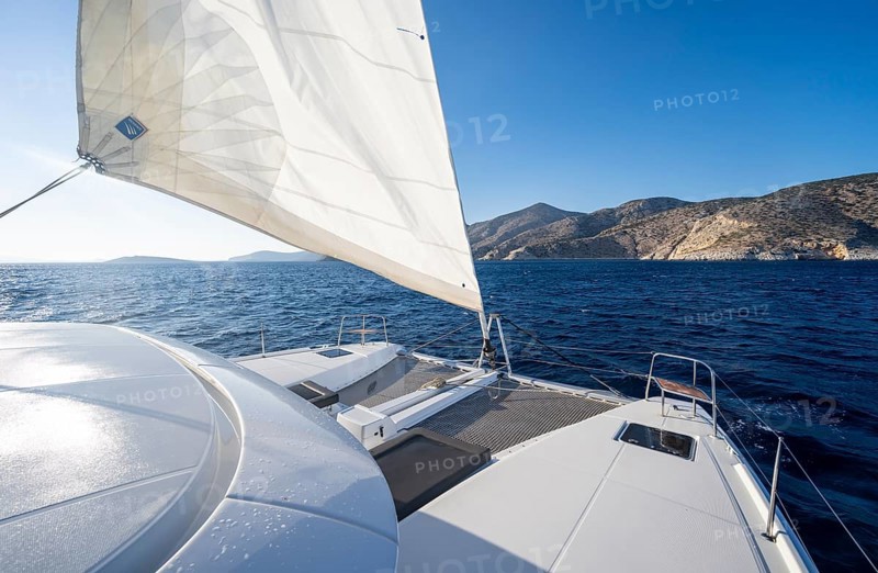 Sailing catamaran sailing on the sea