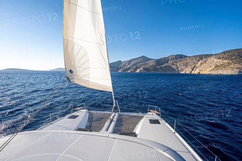 Sailing catamaran sailing on the sea