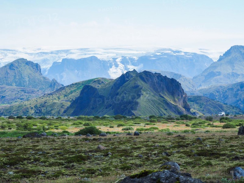 Hilly volcanic landscape