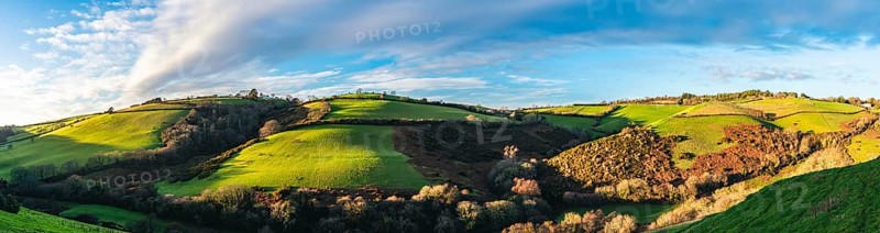 Panorama of Farms over Man Sands