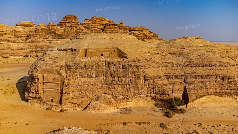 Aerial of the rock tombs