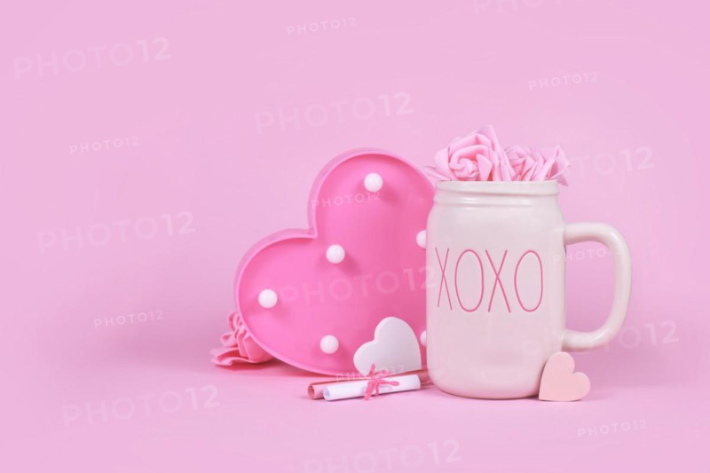 Cute Valentine's Day decoration with hearts
