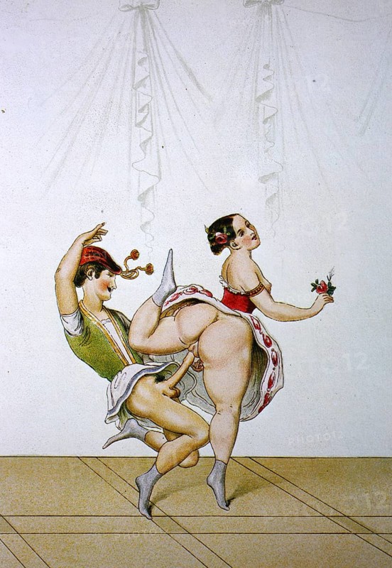 Erotic scene from the Victorian era