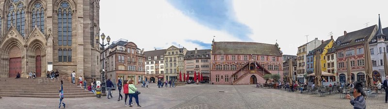 Panoramic photo of the Catholic Church of St. Stephen