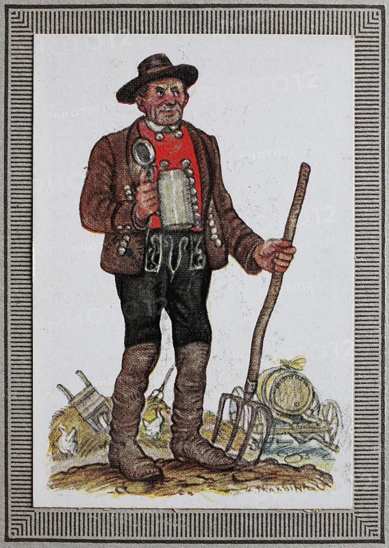 Traditional costumes in Germany in the 19th century
