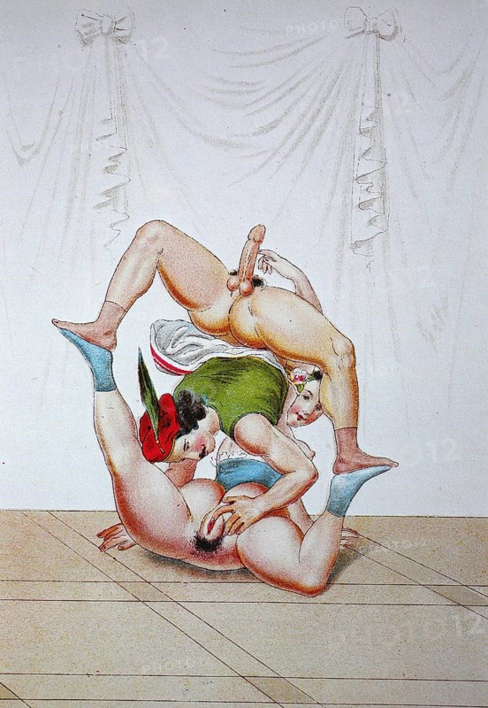 Erotic scene from the Victorian era