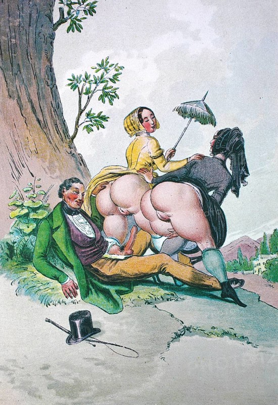 Erotic scene from the Victorian era