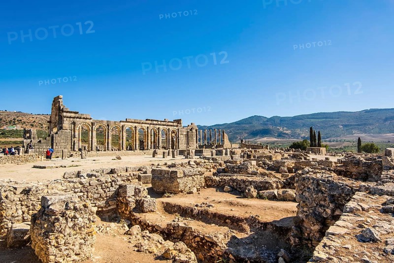 Well-preserved roman ruins in Volubilis