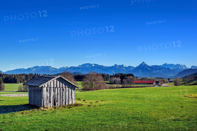 Alpine panorama near the climatic health resort Oy-Mittelberg