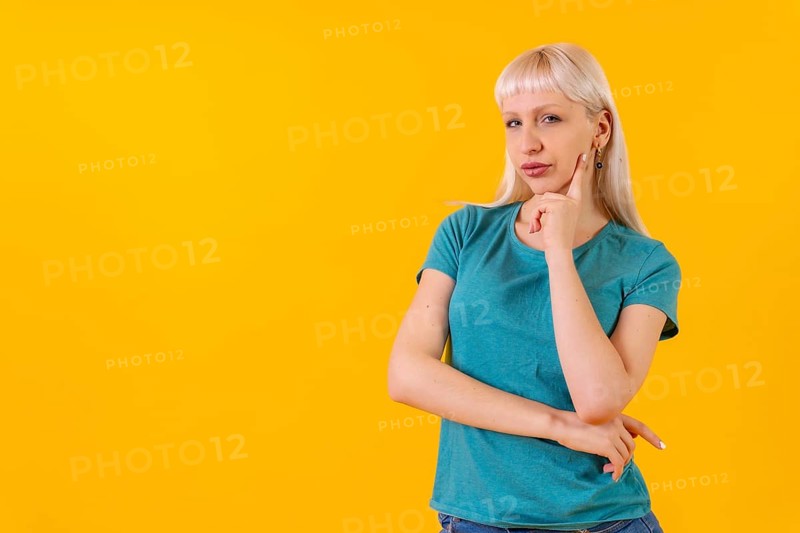 Portrait with pensive pose