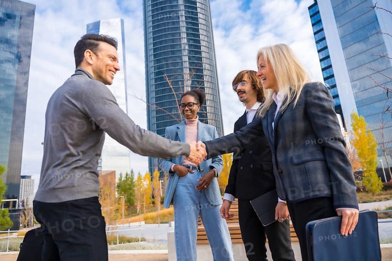Group of multi ethnic fellow businessmen or executives