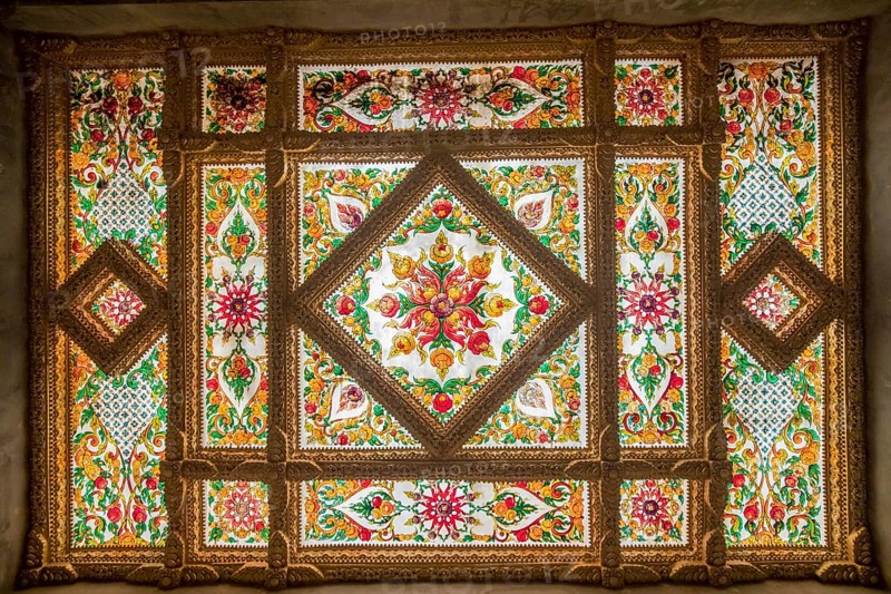 Ceiling window in the temple pagoda of the Sri Chai Mongkol Grand Pagoda temple complex