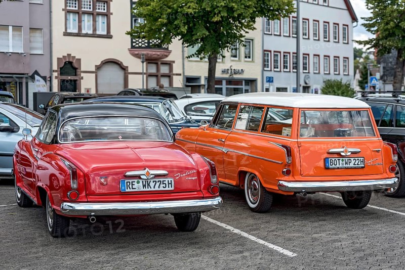 Vintage Borgward Isabella Coupe and de Luxe Combi
