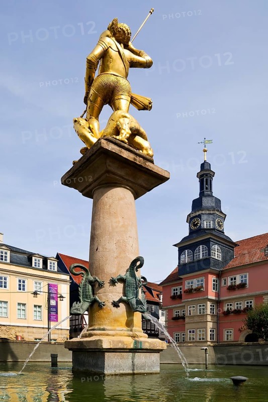 St. George's Fountain with Town Hall Tower