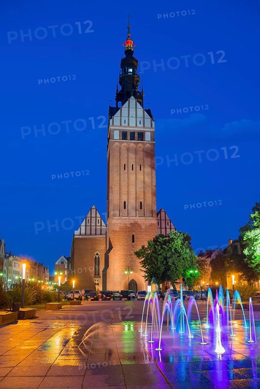 Illuminated Water Games at Blue Hour
