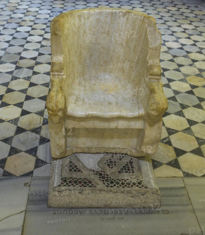 Bishop's chair of St. Gregory in the Chiesa di San Gregorio al Celio