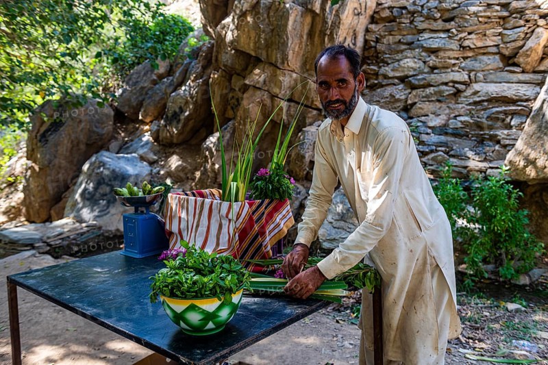 Man selling flowers
