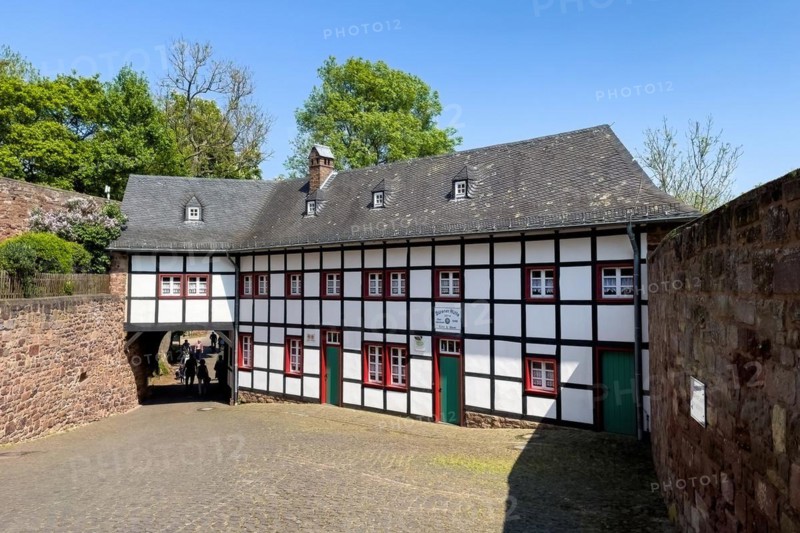 View from the historic inner courtyard to the left of the historic outer castle gate