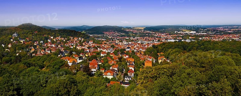 Panoramic view of Eisenach from the Goepelskuppe