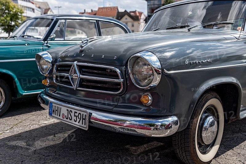Vintage Borgward Isabella Limousine with white-tape tyres